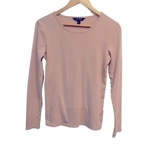 Ralph Lauren Dusty Rose Shirt Size Medium crew neck light shirt Tee EUC